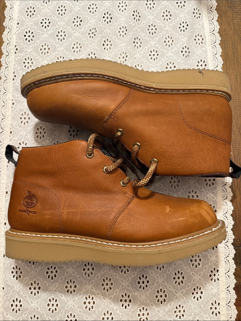 Georgia Boot Men's Tan Leather Chukka Work Boots